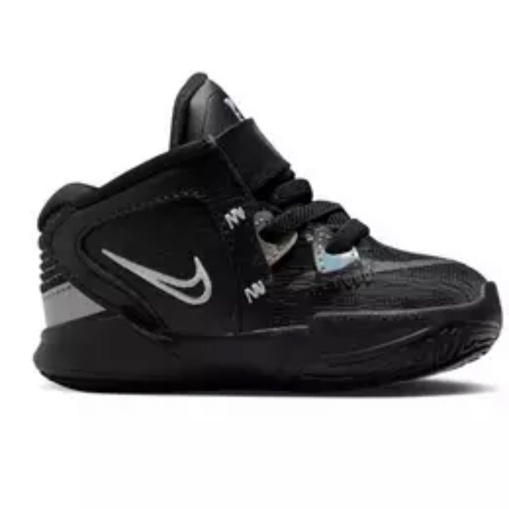 FREE SHIPPING : EUC toddler kyrie infinity black/metallic silver 7C - Picture 3 of 6